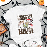 Some Horror in this house Shirt, Hallowen Shirt,  Cute Fall Shirt, Spooky Seasonstyle{n002}3