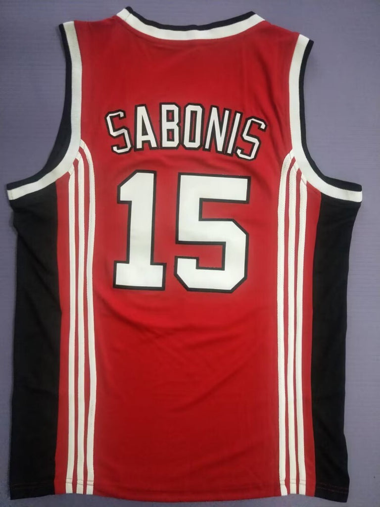 Soviet Union CCCP #15 Arvydas Sabonis 15 # Red Basketball Jersey Style 3