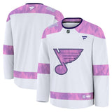St. Louis Blues 2024 Hockey Fights Cancer Practice Jersey - White