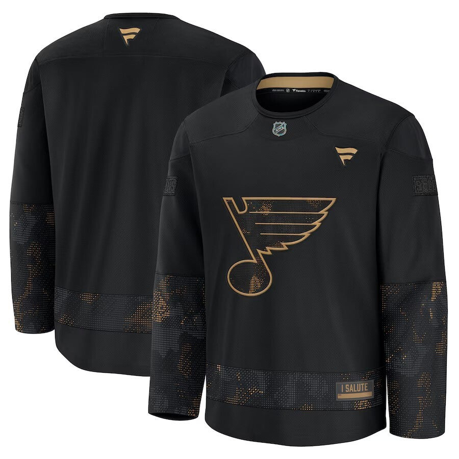 St. Louis Blues 2024 Military Appreciation Practice Jersey - Black