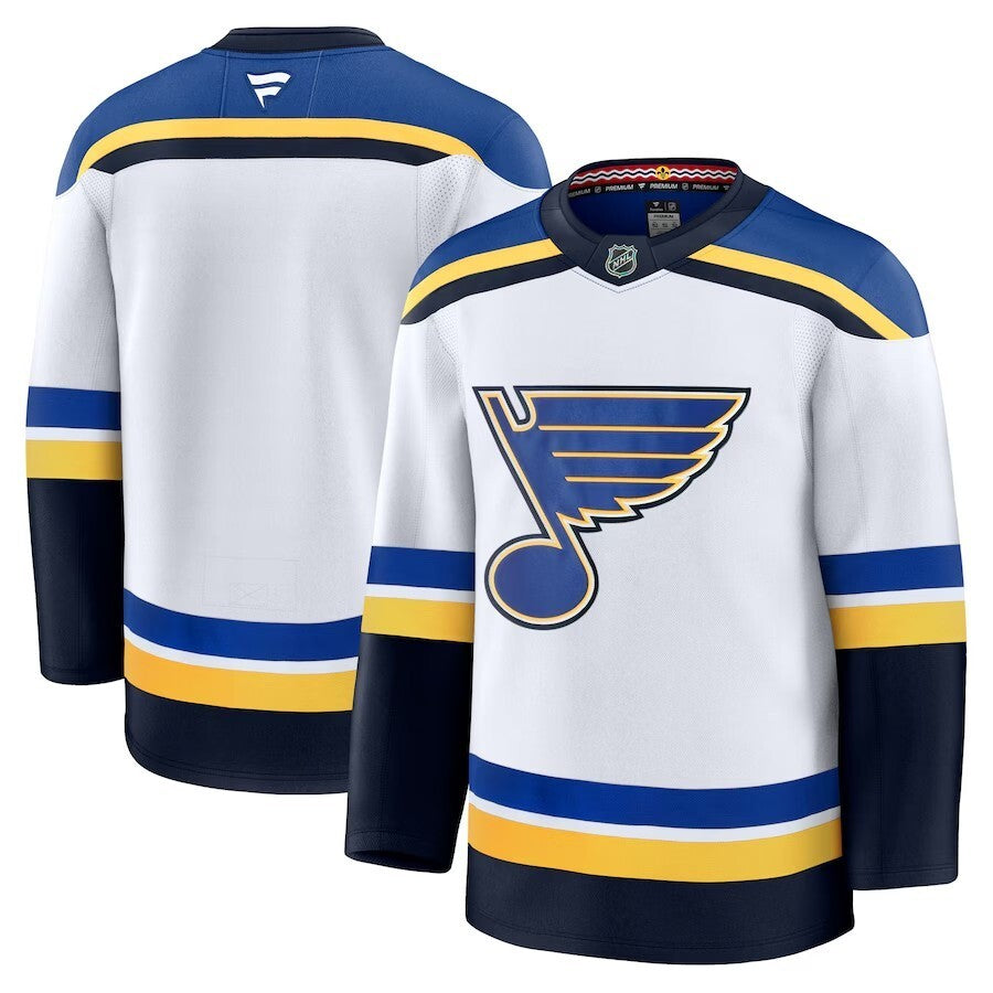St. Louis Blues Fanatics Away Premium Jersey - White Style 2