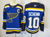 St. Louis Blues #10 Brayden Schenn Blue