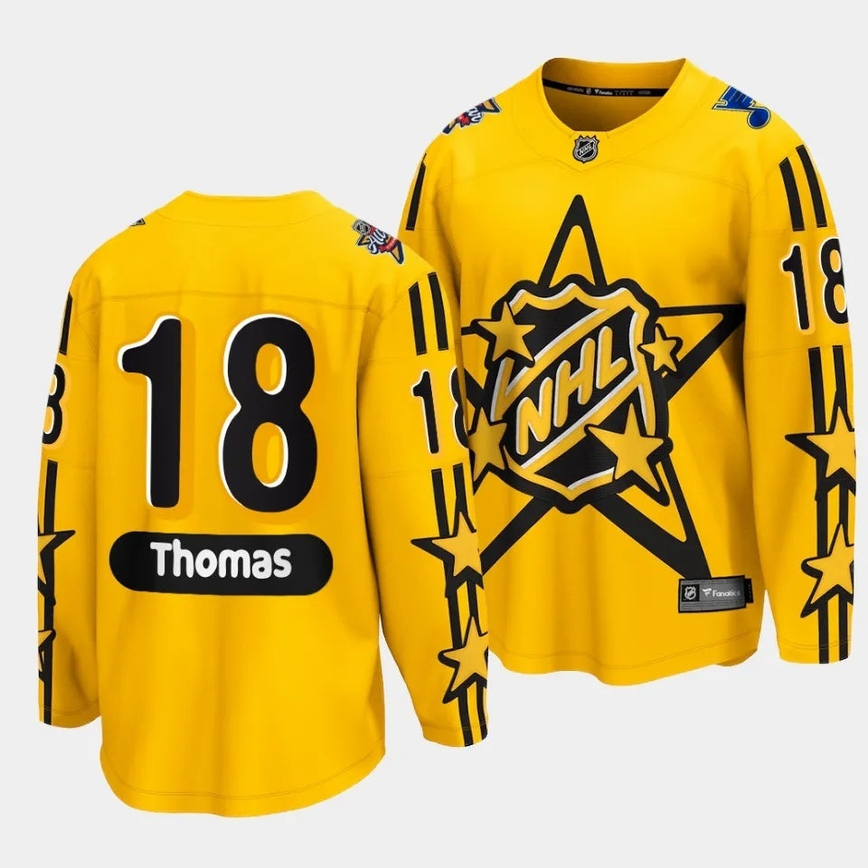 St. Louis Blues #18 Robert Thomas 2024 NHL All-Star Yellow Jersey Style 2