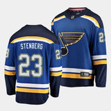 St. Louis Blues #23 otto stenberg home blue jersey 2023 nhl draft