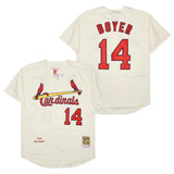 St. Louis Cardinals #14 Ken Boyer Cardinals 14 Off-White 1964 Retro