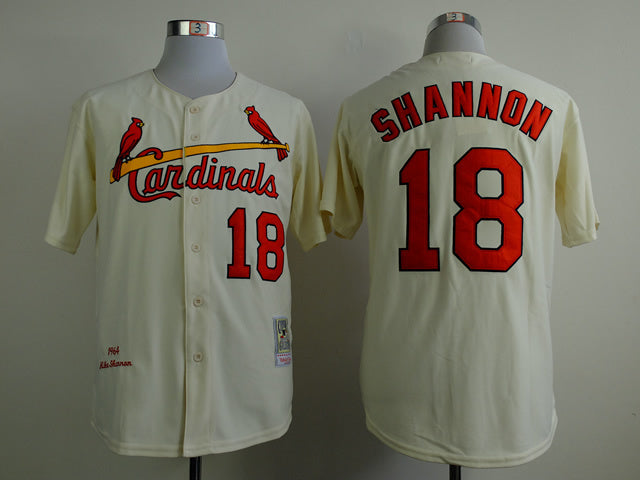 St. Louis Cardinals #18 Cardinals 18 Off-White Retro