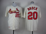 St. Louis Cardinals #20 Brock Cardinals 20 Off-White 1967 Retro Style 2