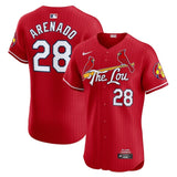 St. Louis Cardinals #28 Nolan Arenado 2024 City Connect Elite Player Jersey - Red