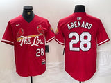 St. Louis Cardinals #28 Nolan Arenado Red City Adult