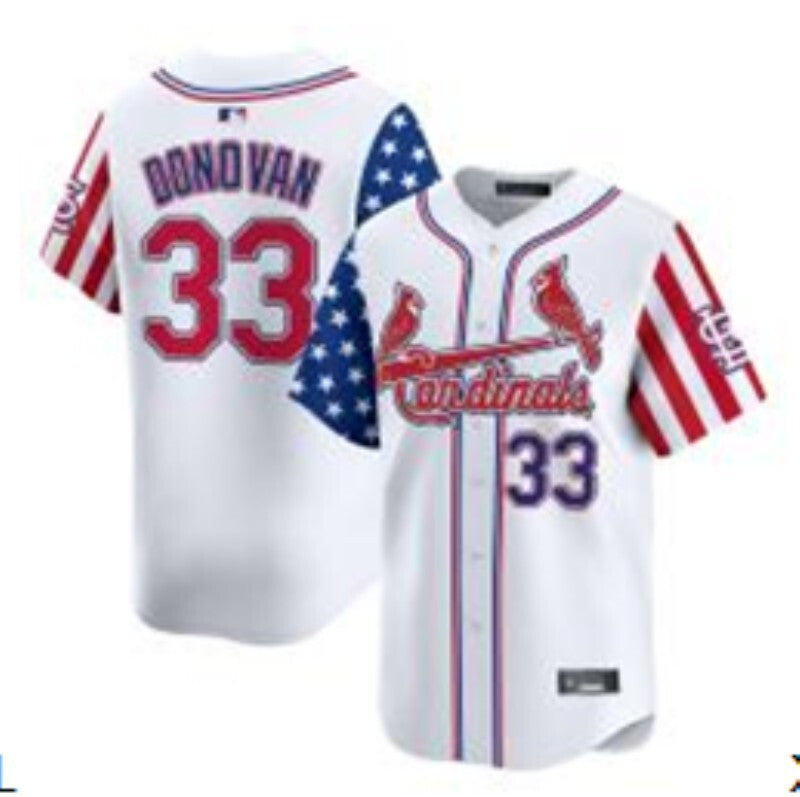 St. Louis Cardinals #33 Brendan Donovan Red Edition Adult Style 3
