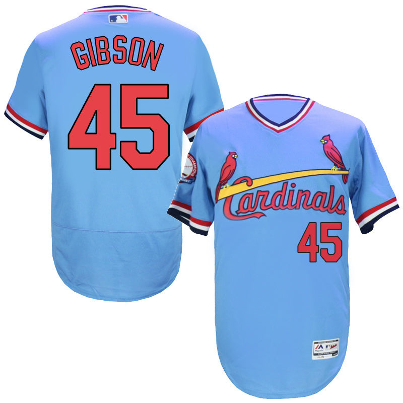 St. Louis Cardinals #45 Bob Gibson Cardinals Blue #45