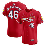 St. Louis Cardinals #46 Paul Goldschmidt 2024 City Connect Elite Player Jersey - Red