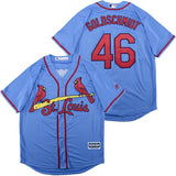 St. Louis Cardinals #46 Paul Goldschmidt Cardinals 46 Blue Fan