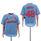 St. Louis Cardinals #48 Harrison Bader Cardinals 48 Light Blue Retro Fan Baseball Jersey