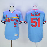 St. Louis Cardinals #51 Willie McGee Cardinals 51 Blue Retro 2016 Player Version