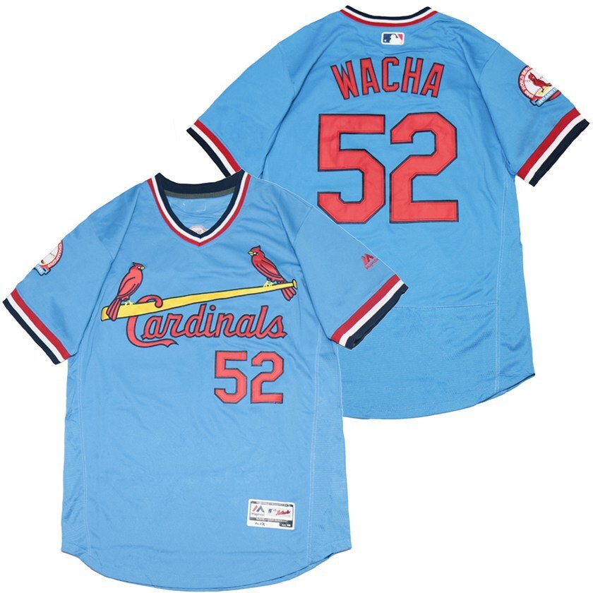 St. Louis Cardinals #52 Michael Wacha Cardinals 52 Blue Pullover Elite