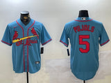 St. Louis Cardinals #5 Albert Pujols Red Adult