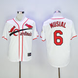 St. Louis Cardinals #6 Cardinals 6 White Retro