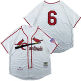 St. Louis Cardinals #6 Stan Musial Cardinals 6 Off-White 1944 Retro Style 2