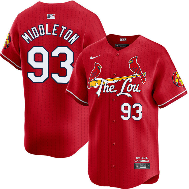 St. Louis Cardinals #93 Keynan Middleton 2024 City Connect Limited Jersey