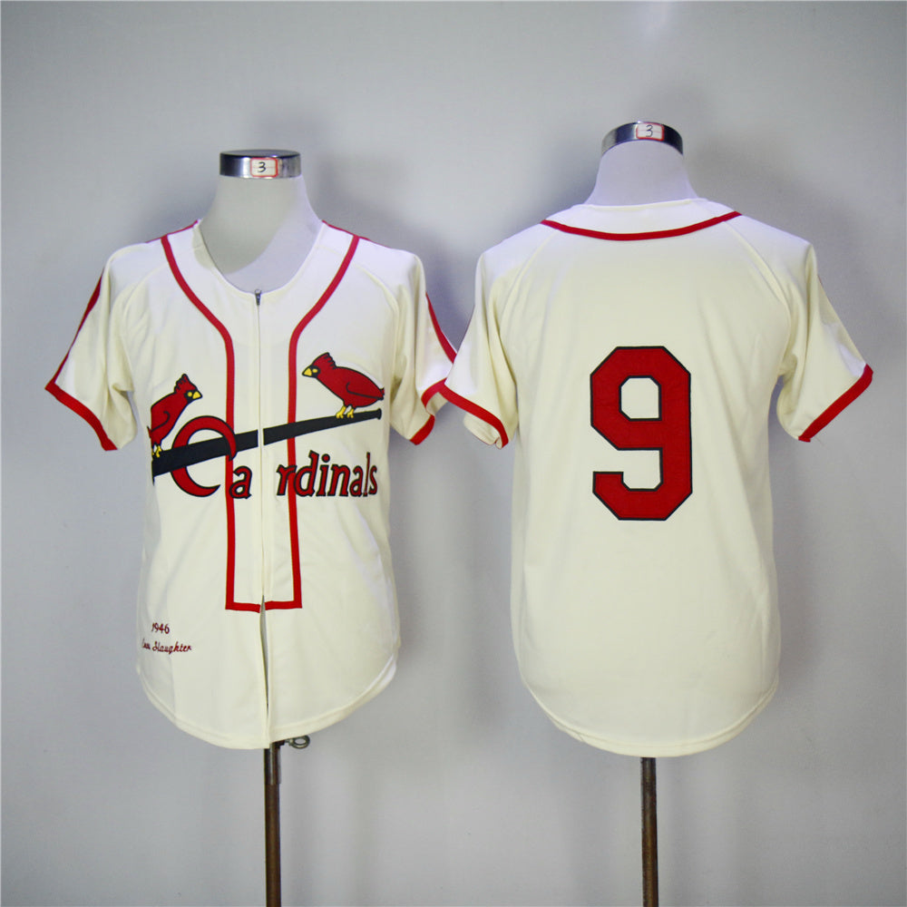 St. Louis Cardinals #9 Cardinals 9 Off-White 1946 Retro
