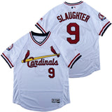 St. Louis Cardinals #9 Enos Slaughter Cardinals 9 White Pullover Elite
