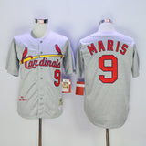 St. Louis Cardinals #9 Maris Cardinals 9 Hemp Gray 1967 Retro Style 2