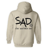 Stay Another Day Mental Health Awareness Hoodie or Crewneck Sand Color Pullover Sweatshirt Soft Simple Sweaters Tops Long Sleeve Round Neck Casual