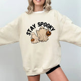 Stay Spooky Sweatshirt, Halloween Sweatshirt, Ghosts Pumpkin Face Halloween Shirt, Womens Halloween Sweatshirt, Spooky Season Shirt, Ghost Halloween Shirt