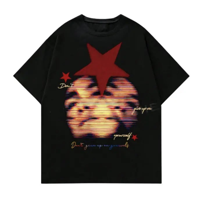 Street Life Men's Portrait Print Short Sleeve T-Shirt, Sweatshirt, Hoodie Size S- 3XL,Gift For Women Top Womenswear Underwear Humen, Underwear Tshirt Lady Streetwear Human Shortsleeve Shoe Tropical Round Neck