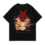 Street Life Men's Portrait Print Short Sleeve T-Shirt, Sweatshirt, Hoodie Size S- 3XL,Gift For Women Top Womenswear Underwear Humen, Underwear Tshirt Lady Streetwear Human Shortsleeve Shoe Tropical Round Neck