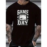 Stylish Plus Size Men's Graphic Print T-Shirt for Game Day - Plus Size T-Shirts with Relaxed Fit, Soft Fabric, and Vibrant Colors - Perfect for Casual Wear and Sports Events Made in USA