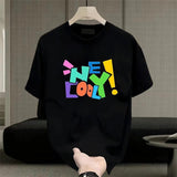 Summer INS Trend Street Loose Crew Neck Heavy Cotton American Style Cool Short Sleeve T-Shirt for Men and Women