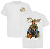 Sigg Sauerr Trumm Hunting 2 Sided T-shirt/Sweatshirt, Unisex Short Sleeve Casual 100% Cotton, Top Menswear, Tactical Gear, G4n Lover boys merch