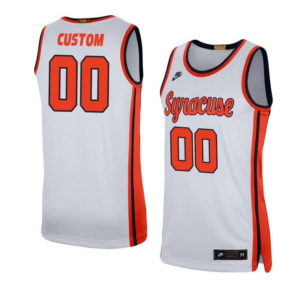 Syracuse Orange Custom College Basketball Jersey Swingman Player White
