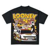 T*NES RACING GRAPHIC T-SHIRT Bootleg Vintage 90s Style Casual Classic clothing Cotton Fabric Menswear Top
