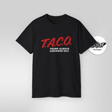T.A.C.O. Parody Shirt – Trump Always Chickens Out – Retro DARE Style Meme Tee