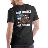 THEIR SACRIFICE OUR FREEDOM T Shirt, Patriotic, Unisex, Cotton