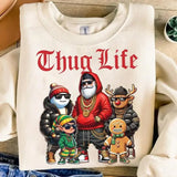 THUG LIFE CHRISTMAS FAMILY UNISEX COTTON CREWNECK SWEATSHIRT