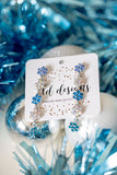 Blooming Blues rhinestone necklace and earrings