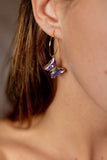 Purple AB Stone Butterfly