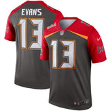Tampa Bay Buccaneers 13 Mike Evans Inverted Legend Jersey - Pewter