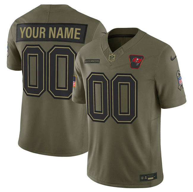 Tampa Bay Buccaneers Active Player Custom Olive 2025 F.U.S.E. Salute to Service Style 1