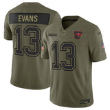 Tampa Bay Buccaneers #13 Mike Evans Olive 2025 F.U.S.E. Salute to Service Style 2