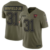 Tampa Bay Buccaneers #31 Antoine Winfield Jr. Olive 2025 F.U.S.E. Salute to Service Style 1