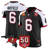 Tampa Bay Buccaneers #6 Baker Mayfield Black Alternate F.U.S.E. 50th Season & 4-Star C