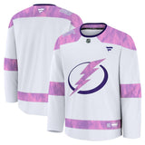 Tampa Bay Lightning 2024 Hockey Fights Cancer Practice Jersey - White