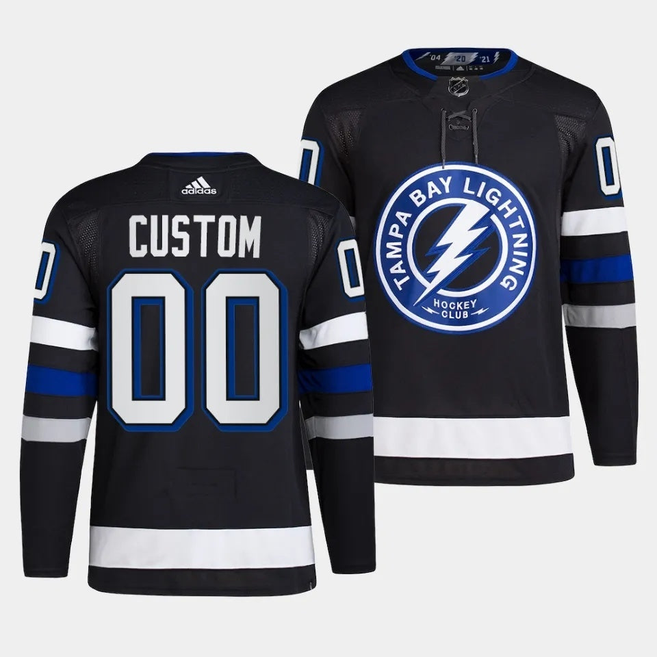 Tampa Bay Lightning Custom 2023-24 Alternate Black Style 2