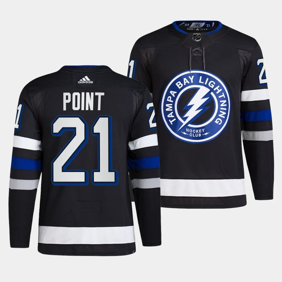 Tampa Bay Lightning #21 Brayden Point 2023-24 Alternate Black Style 2