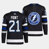Tampa Bay Lightning #21 Brayden Point 2023-24 Alternate Black Style 2